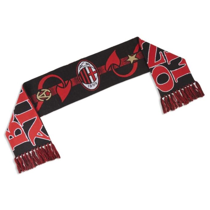 Milan X Slam Jam Scarf - Black/For All Time Red