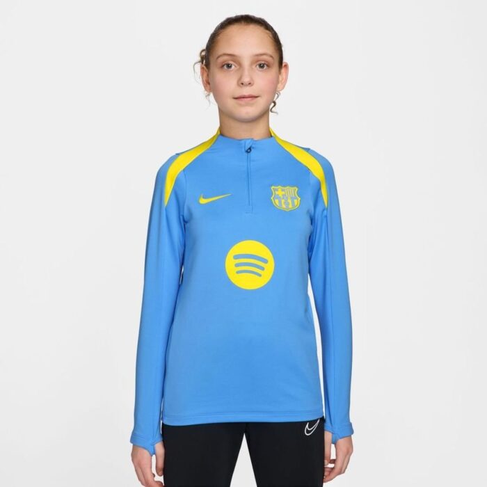 Barcelona Training Shirt Dri-FIT Strike Drill - University Blue/Opti Yellow Kids