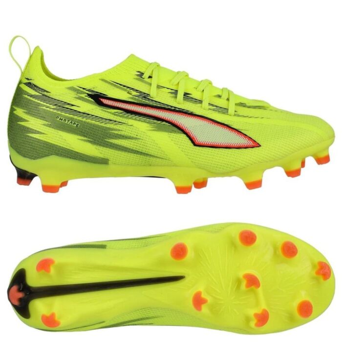 PUMA Ultra 6 Pro FG/AG Unleashed - Yellow Alert/PUMA Black/Glowing Red/Lime Squeeze Kids