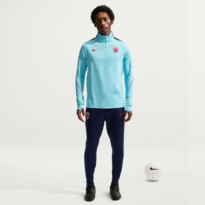 Norway Training Shirt Dri-FIT Strike Drill World Cup 2026 - Light Blue/Black/Chile Red