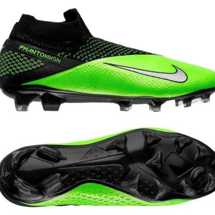Nike Phantom Vision 2 Elite DF FG LAB2 - Black/Metallic Platinum/Green Strike