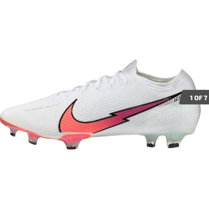 Nike Mercurial Vapor 13 Elite FG Soccer Cleat - White/Flash Crmison/Platinum Tint/Hyper Jade/Black 