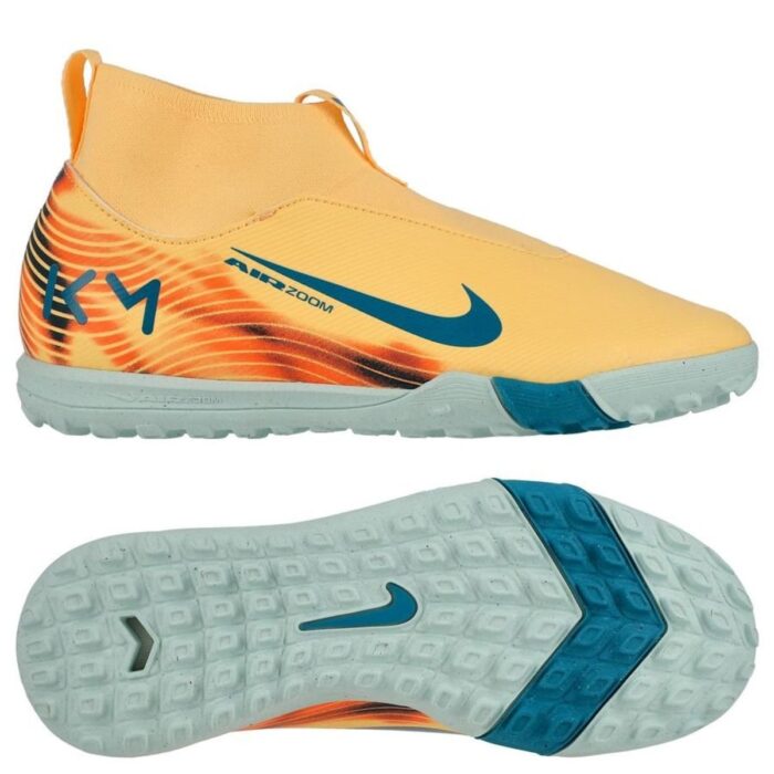 Nike Air Zoom Mercurial Superfly 10 Academy TF Mbappé Personal Edition - Melon Tint/Neo Turquoise/Igloo Kids