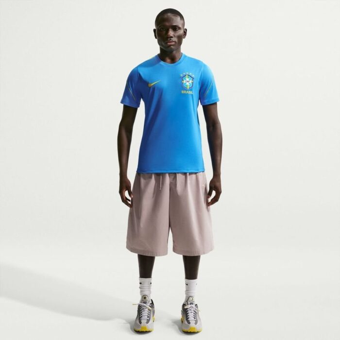 Brazil Training T-Shirt Dri-FIT Strike World Cup 2026 - Photo Blue/Light Menta/Midwest Gold