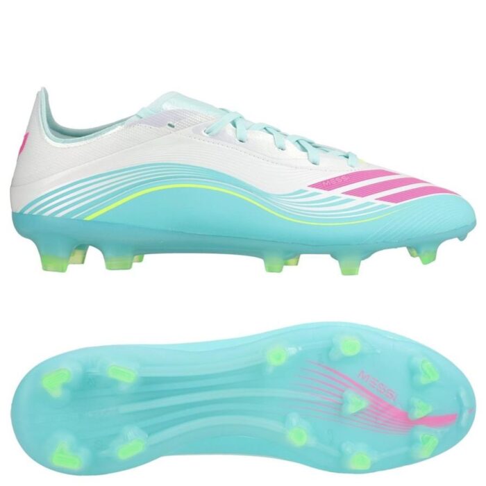 adidas F50 Messi Pro FG Aurora Radiante - Footwear White/Lucid Pink/Flash Aqua