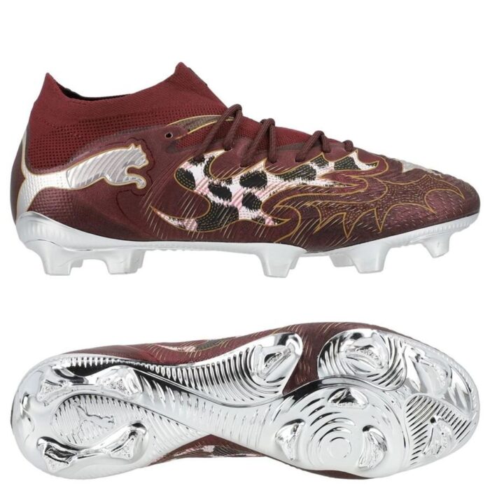 PUMA Future 9 Ultimate FG Dallas City Edition - Aubergine/Dark Chocolate/Archive Gold/PUMA White/Puma Silver