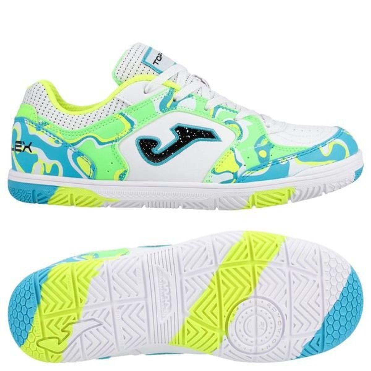 Joma Top Flex IN - White/Green/Blue Kids 9 Joma Top Flex IN - White/Green/Blue Kids - Image 9