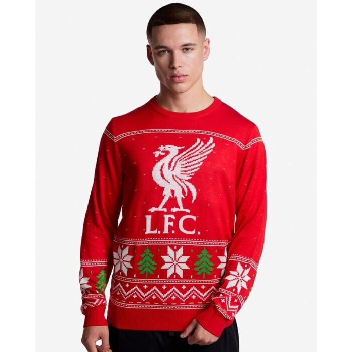 Liverpool Christmas Jumper Liverbird - Red