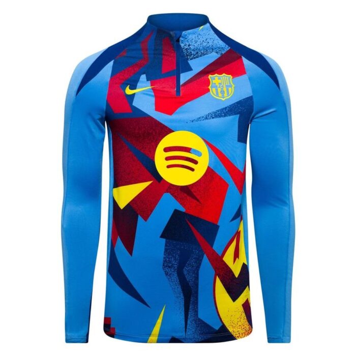 Barcelona Training Shirt Dri-FIT Strike Drill Pre Match 4th - University Blue/Opti Yellow
