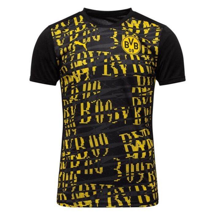 Dortmund Training T-Shirt Pre Match - PUMA Black/Faster Yellow Kids