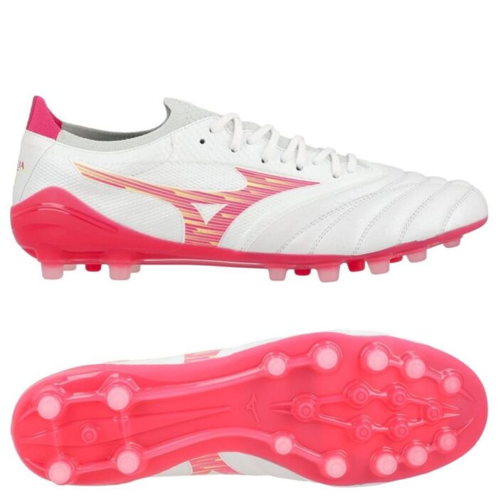 Mizuno Morelia Neo IV Beta Elite AG Blazing Flair - White/Pink Tetra/Fuchsia Purple