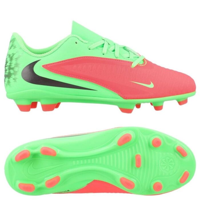 Nike Phantom 6 Club Low Cut MG Erling Haaland Personal Edition - Hot Punch/Black/Green Strike Kids