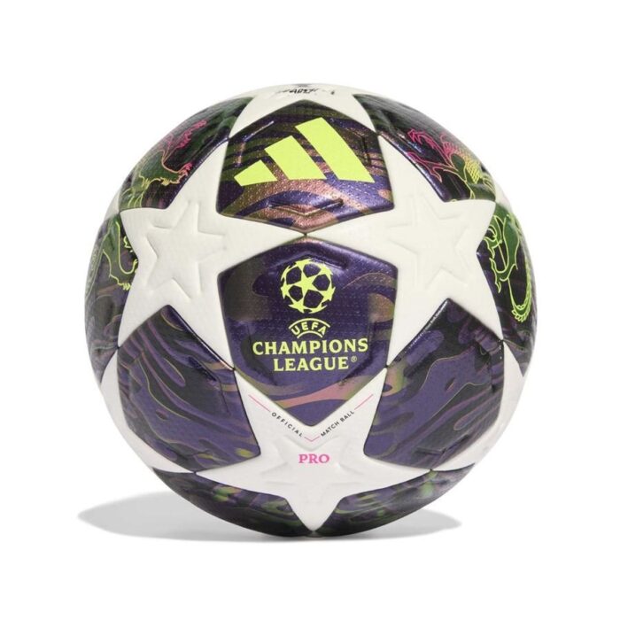adidas Football Champions League Final 2025/26 Budapest Pro Match Ball - Dark Purple/White/Solar Yellow