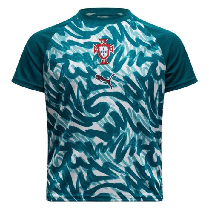 Portugal Training T-Shirt Pre Match World Cup 2026 - Green Lagoon Kids