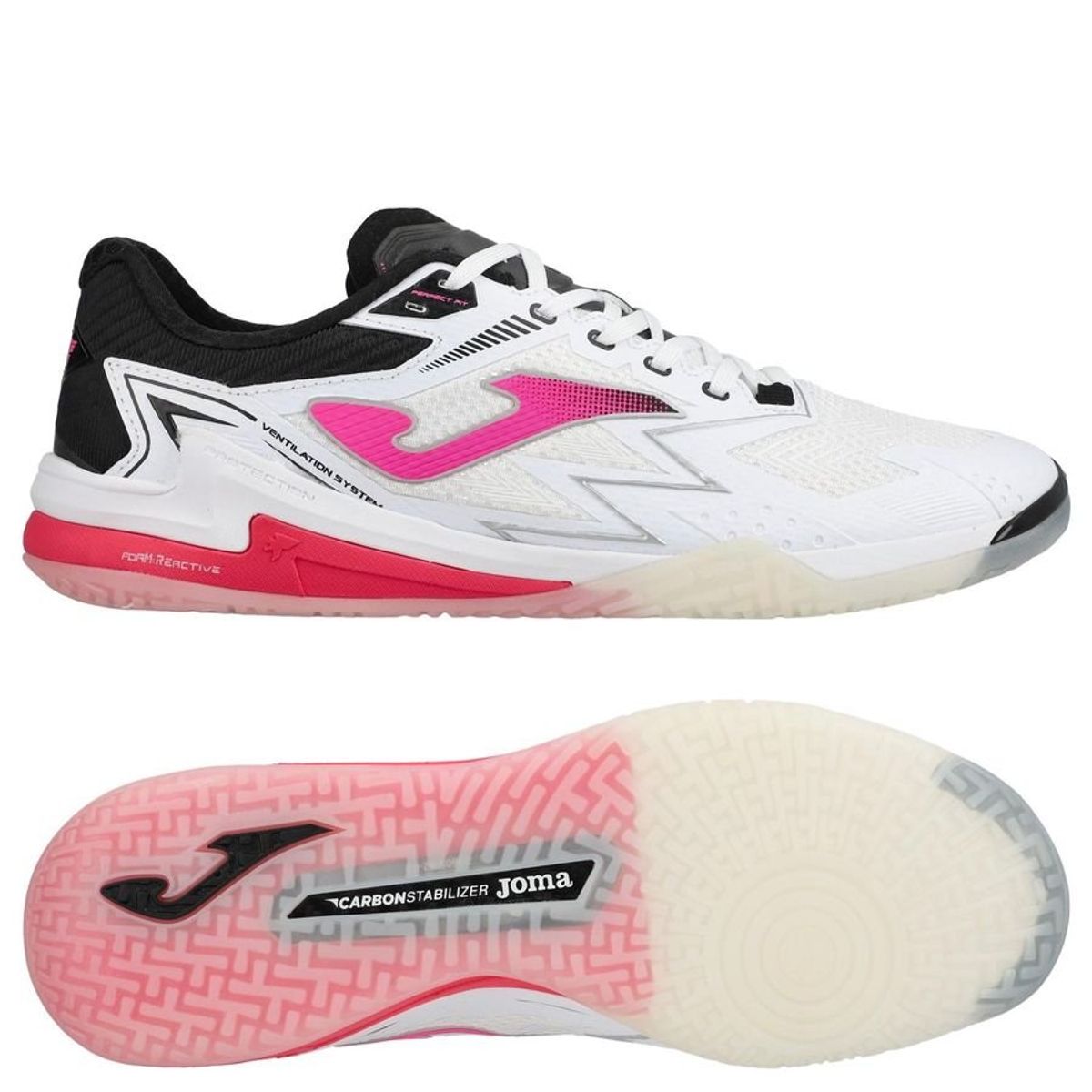Joma Regate Reactive IN - White/Black/Pink 1 Joma Regate Reactive IN - White/Black/Pink