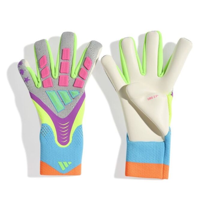 adidas Goalkeeper Gloves Predator Pro Injection - Solar Yellow/Bright Cyan/White/Purple