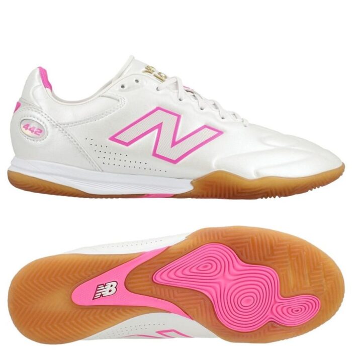 New Balance 442 V3 Elite IN Pure Ambition - White/Pink Heat