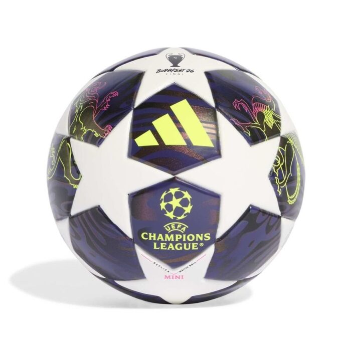 adidas Football Champions League Final 2025/26 Budapest Mini - Dark Purple/White/Solar Yellow/Shock Pink