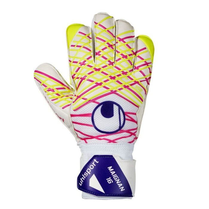 Uhlsport Goalkeeper Gloves Prediction Soft Maignan - White/Pink/Fluo Yellow