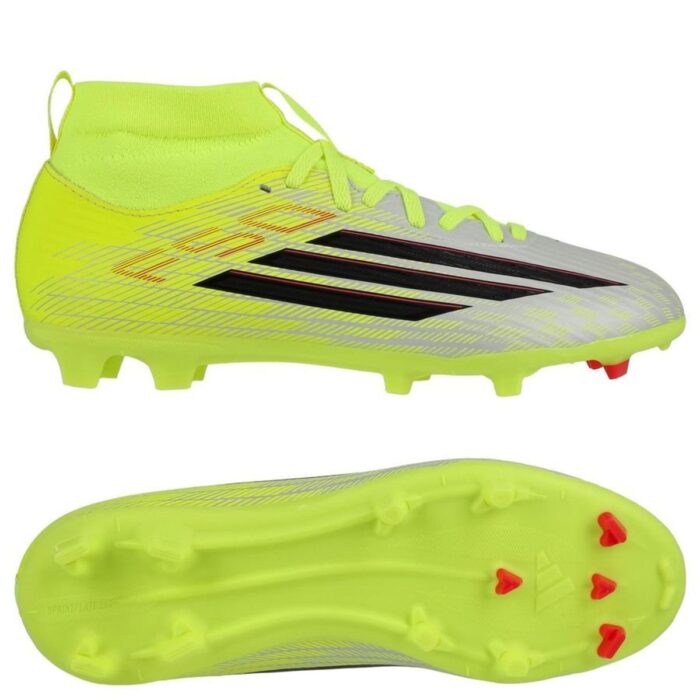 adidas F50 League Mid FG/AG Born For Goals - Solar Yellow/Core Black/Lucid Red Kids