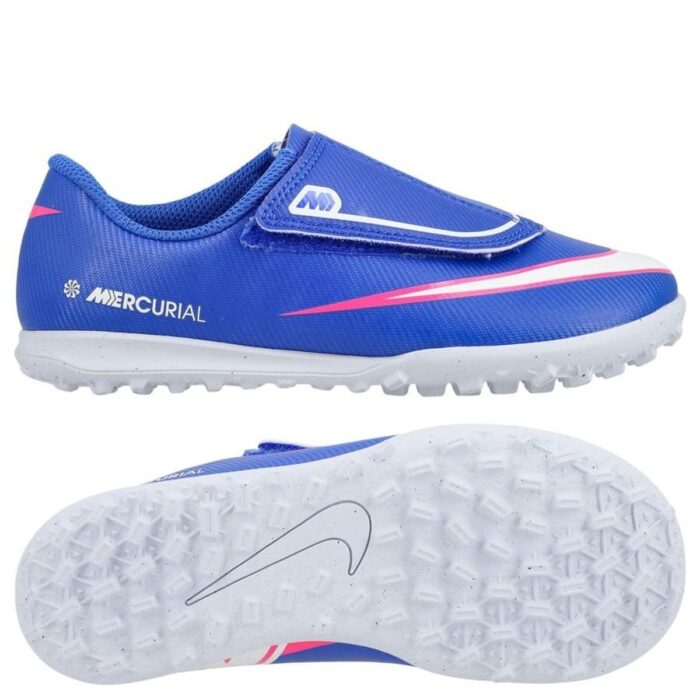 Nike Mercurial Vapor 16 Club Velcro TF Attack - Racer Blue/White Kids