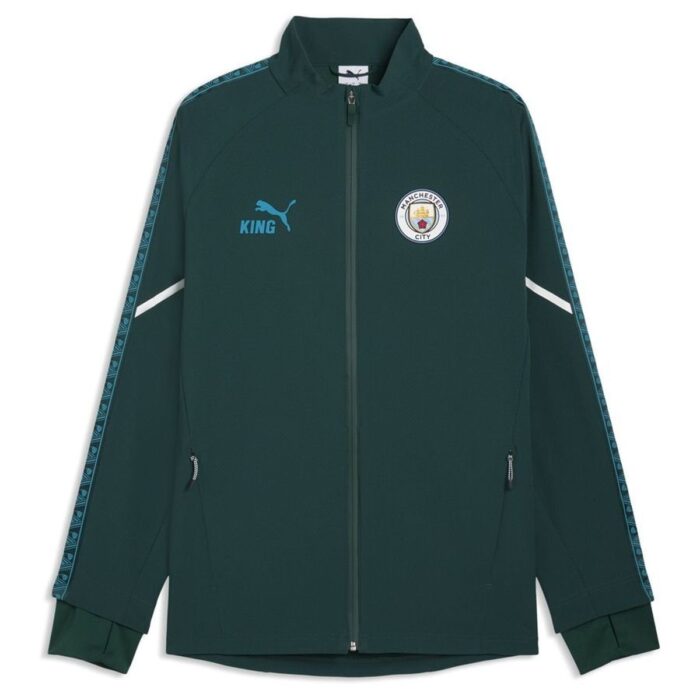 Manchester City Track Jacket King Ultimate Anthem - Green Terrain/Tropical Blue