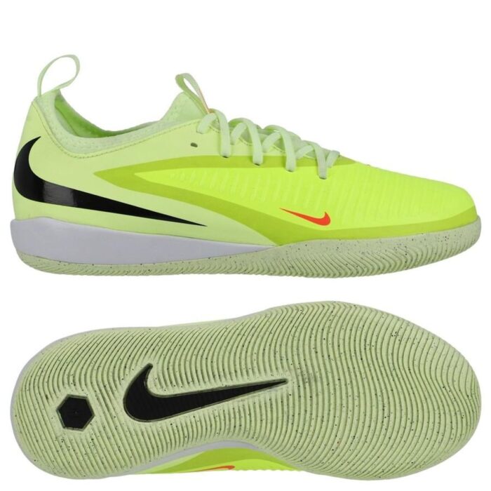 Nike Phantom 6 Academy Low Cut IC Max Voltage - Limelight/Black/Hyper Crimson Kids