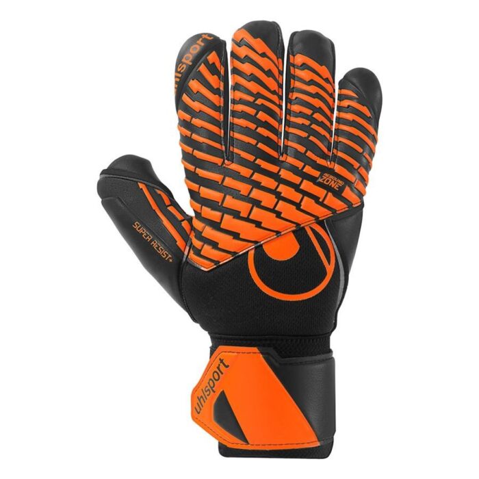 Uhlsport Goalkeeper Gloves Fangmaschine Super Resist+ HN - Black/Fluo Orange