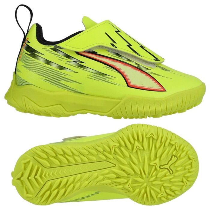 PUMA Ultra 6 Play Velcro TT Unleashed - Yellow Alert/PUMA Black/Glowing Red/Lime Squeeze Kids