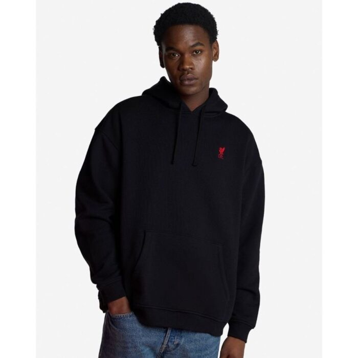 Liverpool Oversized Hoodie Logo - Black/Red