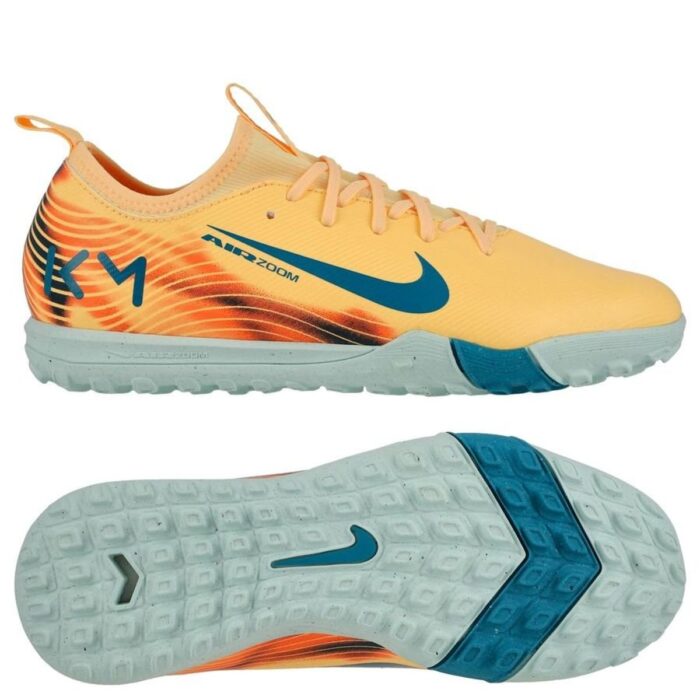 Nike Air Zoom Mercurial Vapor 16 Academy TF Mbappé Personal Edition - Melon Tint/Neo Turquoise/Igloo Kids