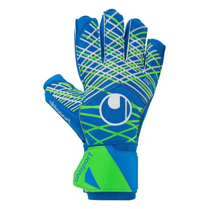 Uhlsport Goalkeeper Gloves Aquasoft - Pacific Blue/Fluo Green/White