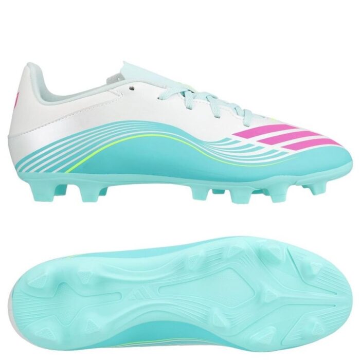 adidas F50 Messi Club FxG Aurora Radiante - Footwear White/Lucid Pink/Flash Aqua