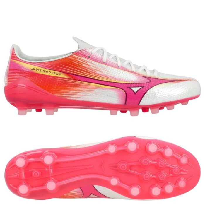 Mizuno Alpha III Made in Japan AG Blazing Flair - White/Fuchsia Purple