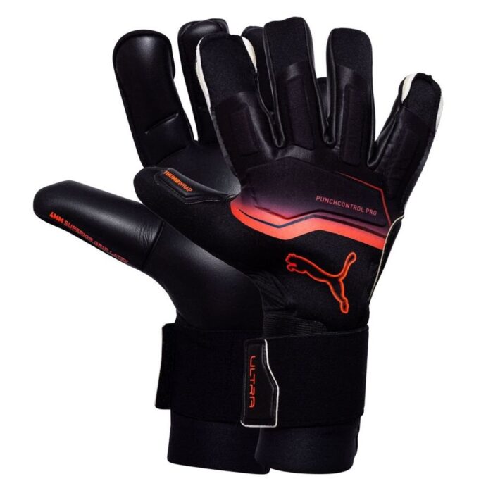 PUMA Goalkeeper Gloves Ultra Ultimate Hybrid Eclipse - PUMA Black/Glowing Red