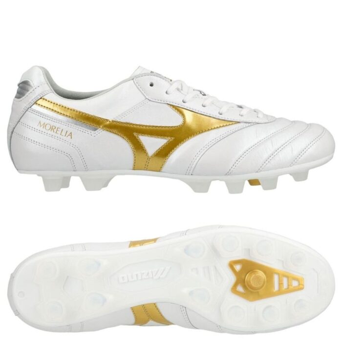 Mizuno Morelia II Made in Japan FG - White/Gold/Galaxy Silver