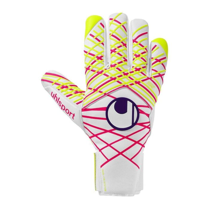 Uhlsport Goalkeeper Gloves Prediction Absolutgrip HN Maignan - White/Pink/Fluo Yellow