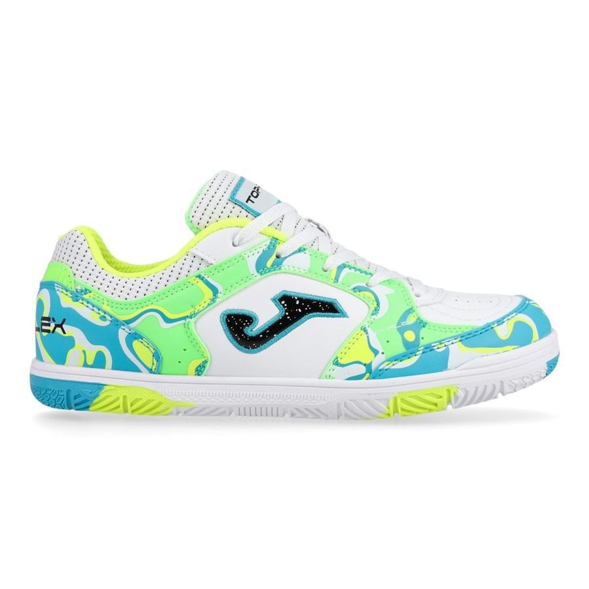 Joma Top Flex IN - White/Green/Blue Kids 2 Joma Top Flex IN - White/Green/Blue Kids - Image 2