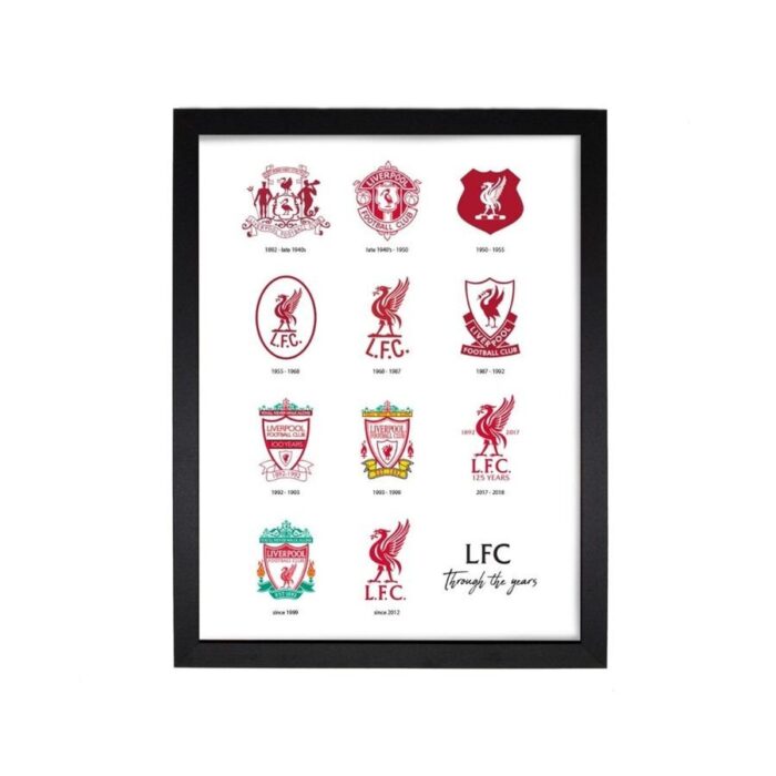 Liverpool Poster Crest History - White