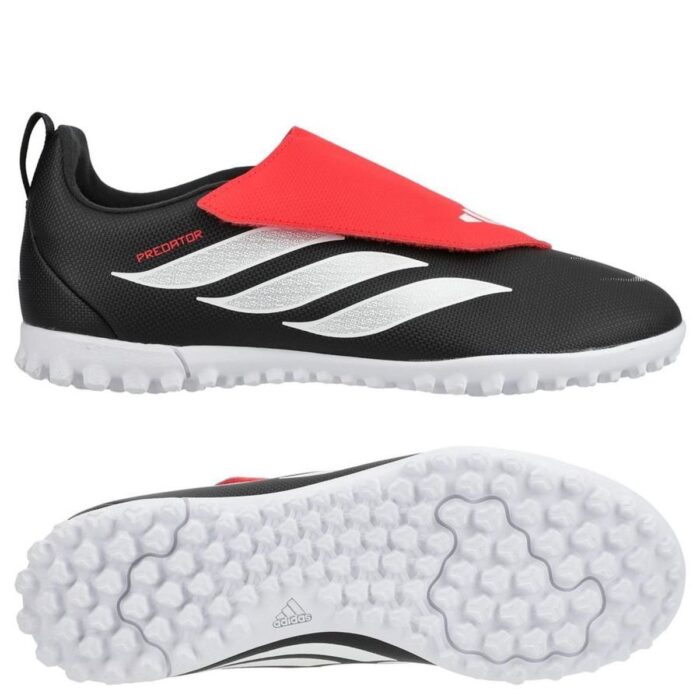 adidas Predator Club Velcro TF Immortal DNA - Core Black/Footwear White/Lucid Red Kids
