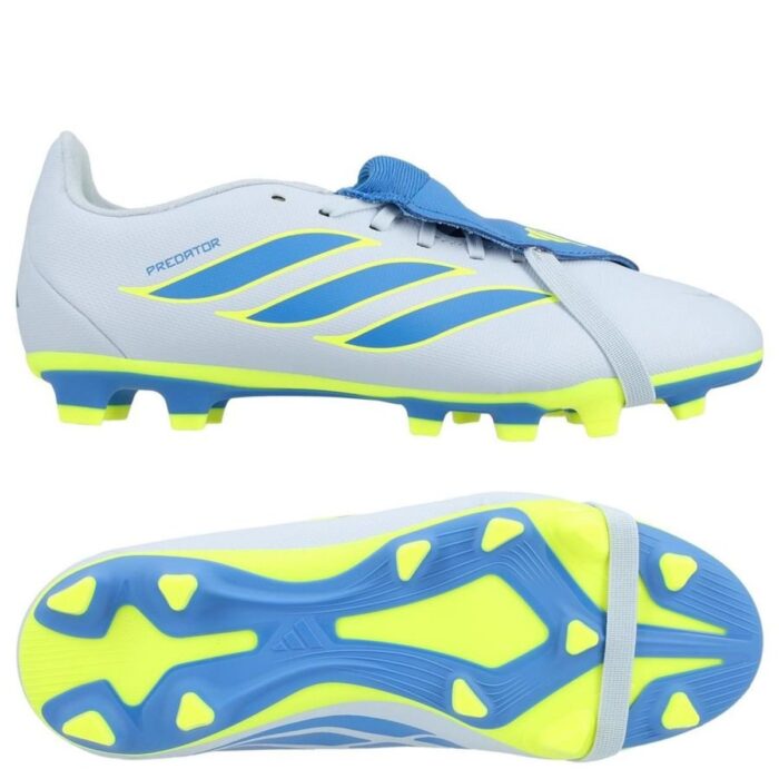 adidas Predator Club Fold-over Tongue FxG Ice Cold Precision - Crystal Sky/Ray Blue/Solar Yellow Kids
