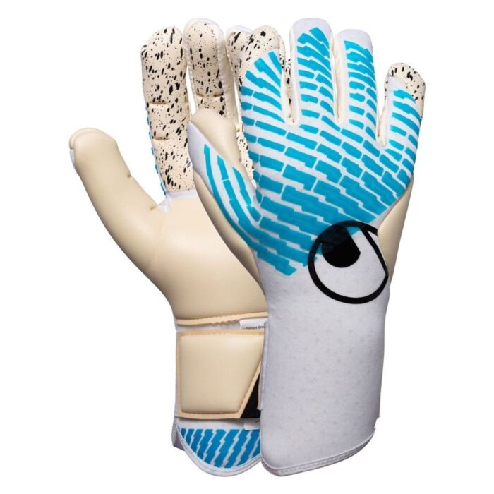 Uhlsport Goalkeeper Gloves Fangmaschine CyberTec Flex HN - White/Cyber Blue/Black
