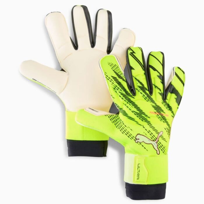 PUMA Goalkeeper Gloves Ultra Ultimate Hybrid Unleashed - Yellow Alert/PUMA Black