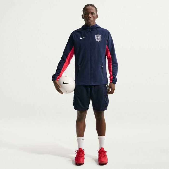 England Training Jacket Dri-FIT AWF Woven World Cup 2026 - Obsidian/Speed Red/White