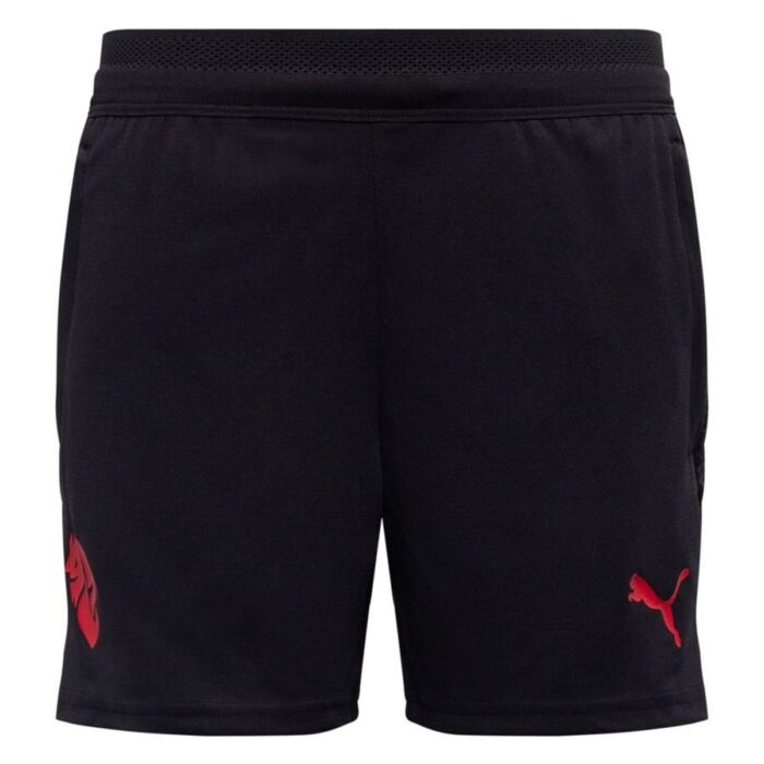 Milan Training Shorts - PUMA Black/For All Time Red Kids