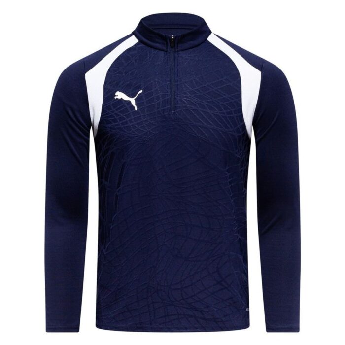 PUMA Training Shirt teamFINAL 1/4 Zip - PUMA Navy/PUMA White Kids