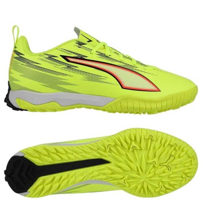 PUMA Ultra 6 Play Mid + TT Unleashed - Yellow Alert/PUMA Black/Glowing Red/Lime Squeeze Kids
