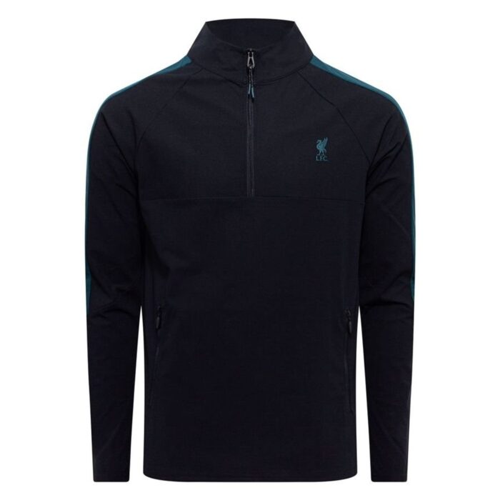 Liverpool 1/4 Zip Track Top Athletic - Black/Blue Kids