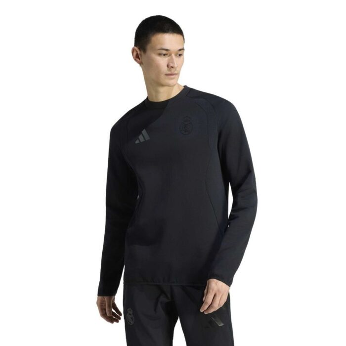 Real Madrid Sweatshirt Vis Tech Travel - Black