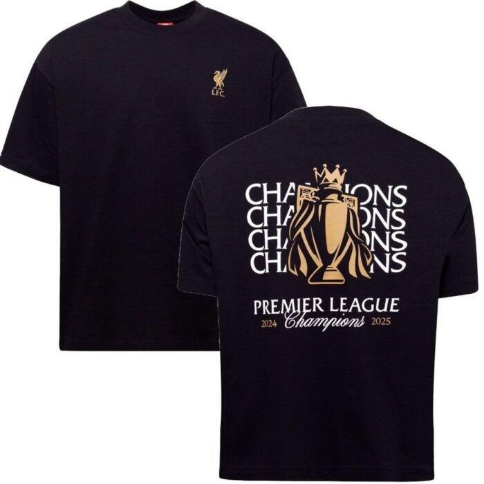 Liverpool Oversized T-Shirt Champions Trophy - Black/Gold